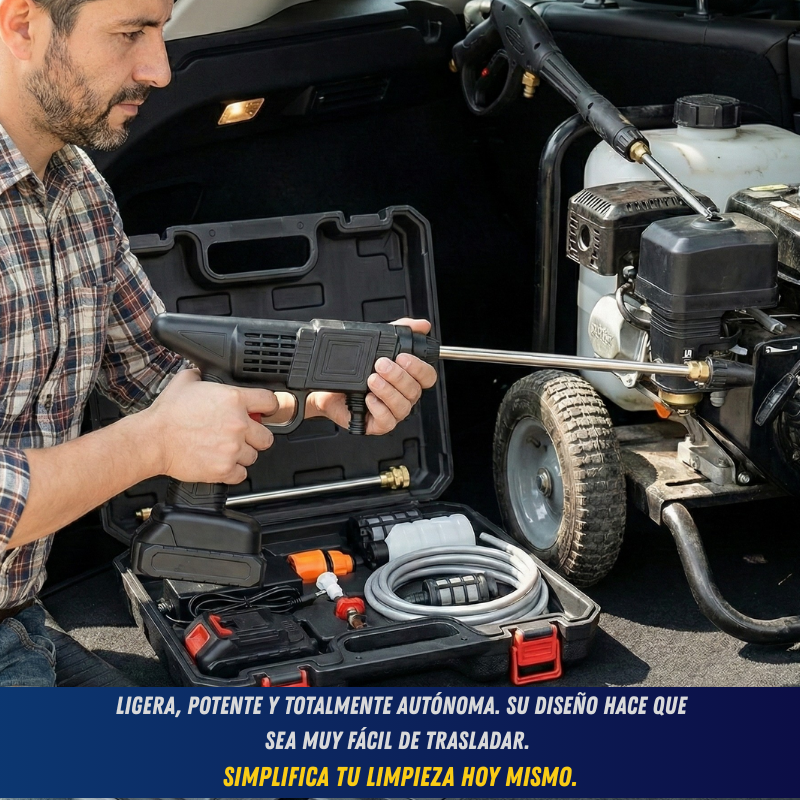 PowerSpray® - Hidrolimpiadora sin cables + 12 accesorios incluidos