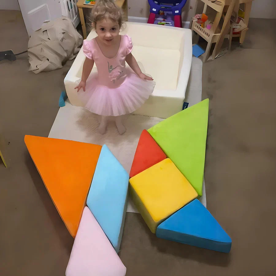 Plushitect® - Tangram Puzzle Play Couch