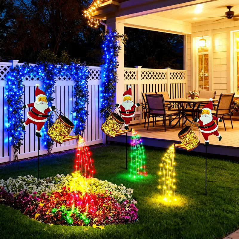 Lunoré® - Luces Solares con Regadera de Papá Noel