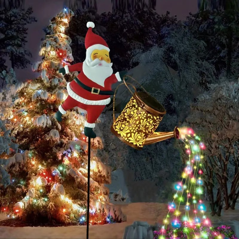 Lunoré® - Luces Solares con Regadera de Papá Noel