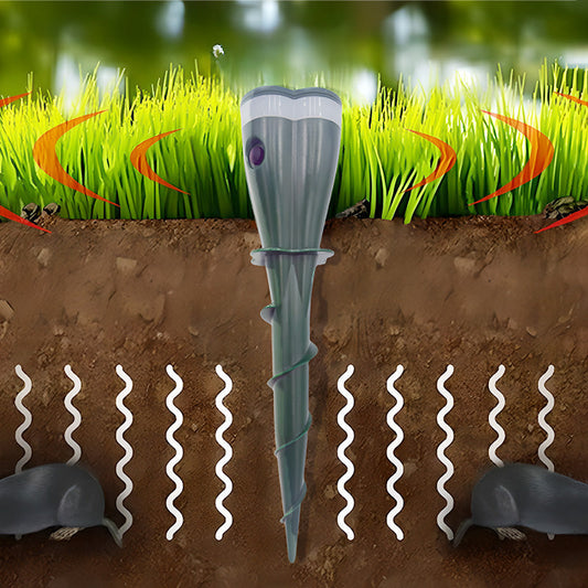 MoleAway® - Solar Powered Waterproof Screw Mole Repellent
