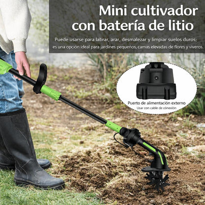 CultivaPro® - Fresadora y Aradora sin cable con barra extensible