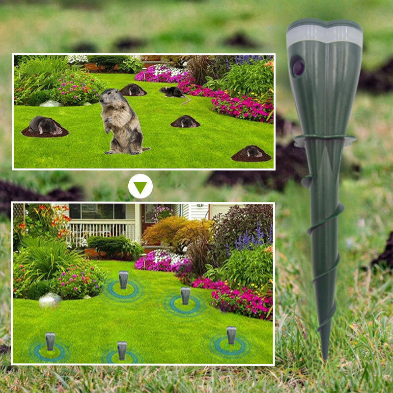 MoleAway® - Solar Powered Waterproof Screw Mole Repellent